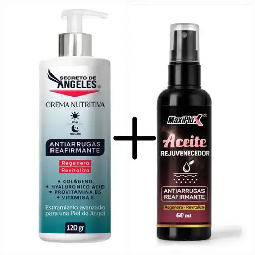 Crema Antiarrugas + 🎁 Serum Reafirmante™ El DUO que está revolucionando el cuidado facial
