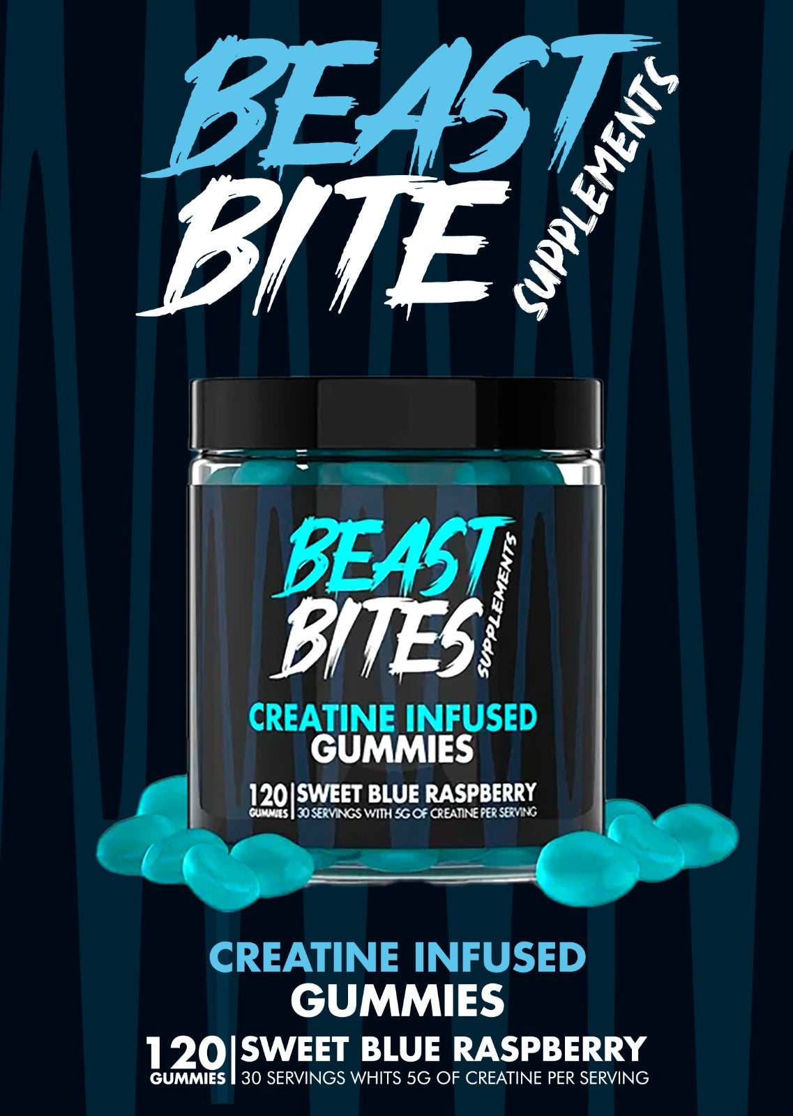 Gomitas de creatina Beast Bite™ – Energía y fuerza en cada gomita