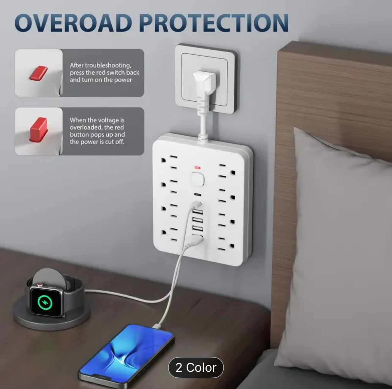 MULTITOMA 14 EN 1™: PROTECCION CONTRA SOBRETENCIONES