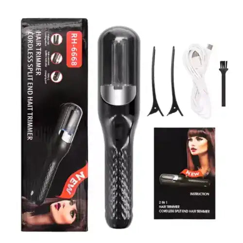ELIMINADOR DE HORQUILLA™ + Pinzas +Cable carga +Peine limpieza 👑Para cabellos sedosos, lisos y brillantes.