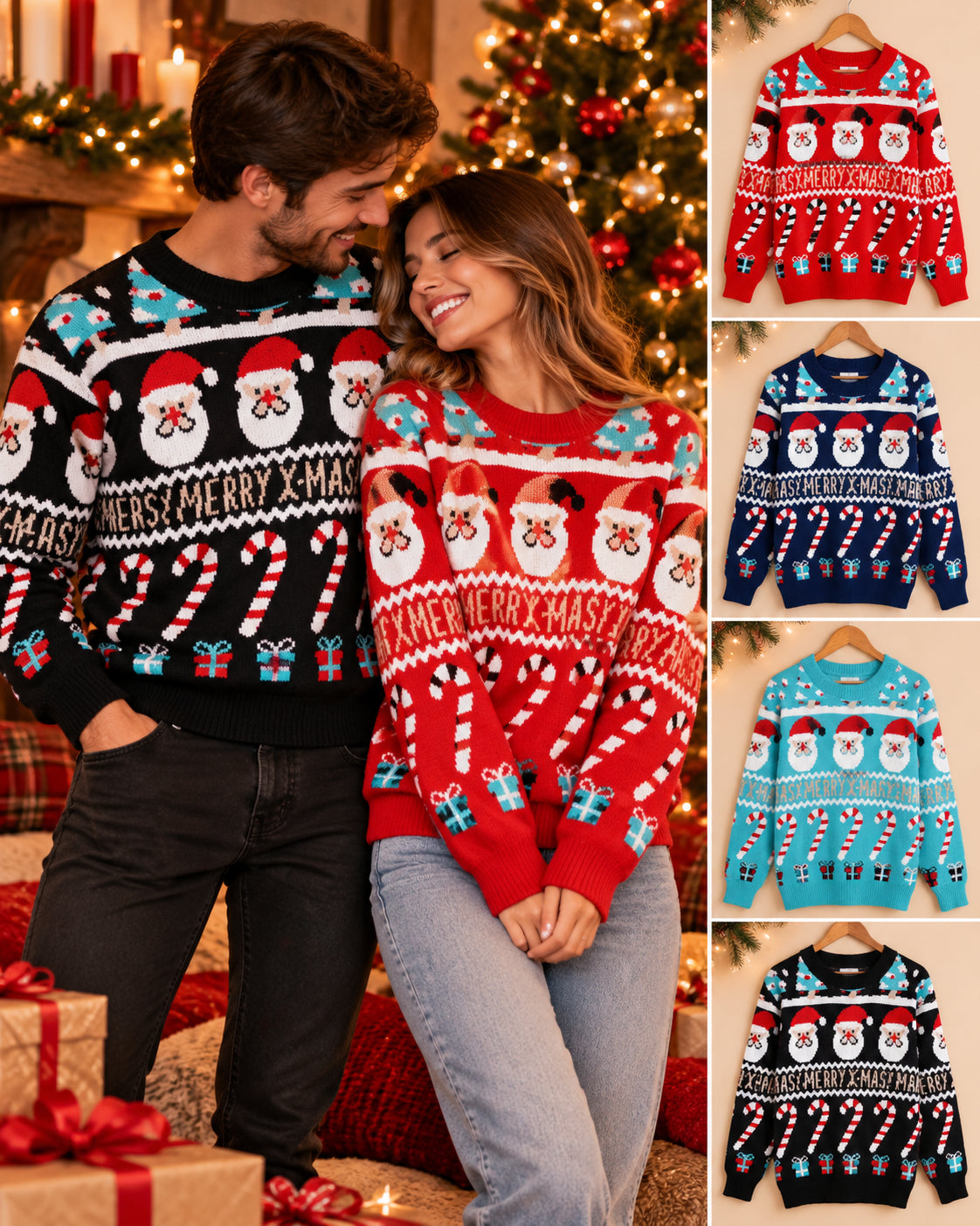 Saco navideño Tejido premium™ Unisex Diseñados para compartir, celebrar y estrenar juntos.
