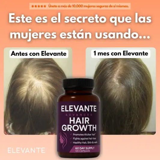 Elevante Hair Growth™ X 120 Capsulas - Vitaminas Capilares Premium