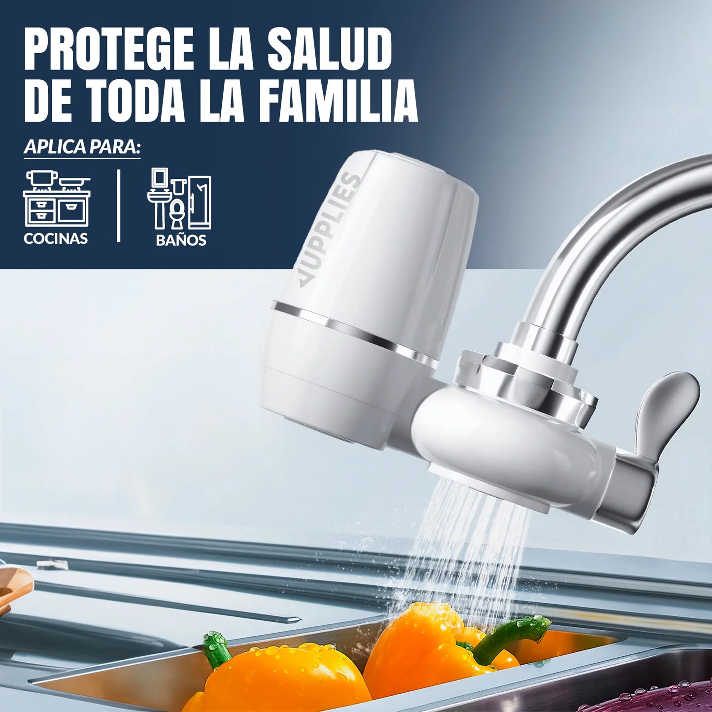FILTRO PURIFICADOR DE AGUA PARA GRIFO 7 NIVELES ™