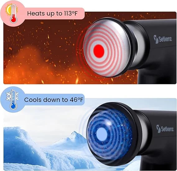 ¡Alivio Instantáneo para tus Músculos! Pistola Masajeadora con Terapia de Frío/Calor