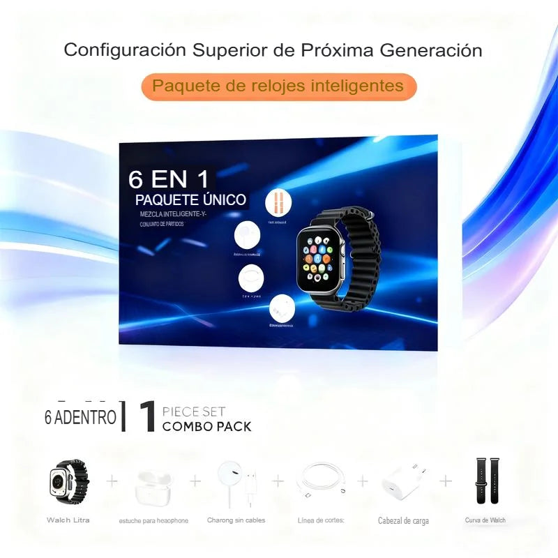 COMBO SMARTWATCH X9ELITE 6 EN 1