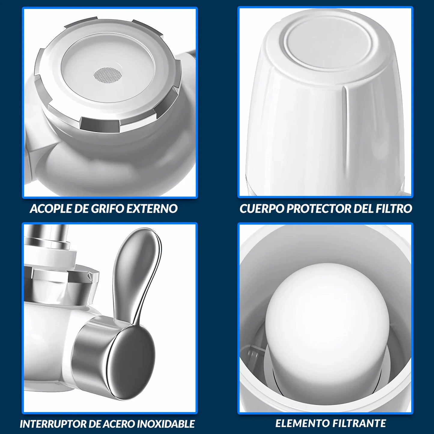 FILTRO PURIFICADOR DE AGUA PARA GRIFO 7 NIVELES ™