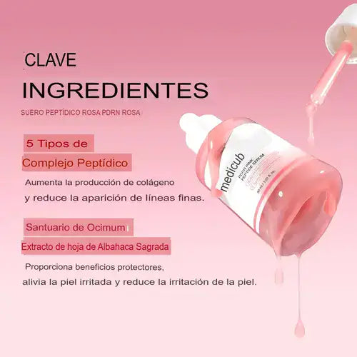 Medicube PDRN®  (ADN de salmón) Suero de péptido rosa - 30 ml