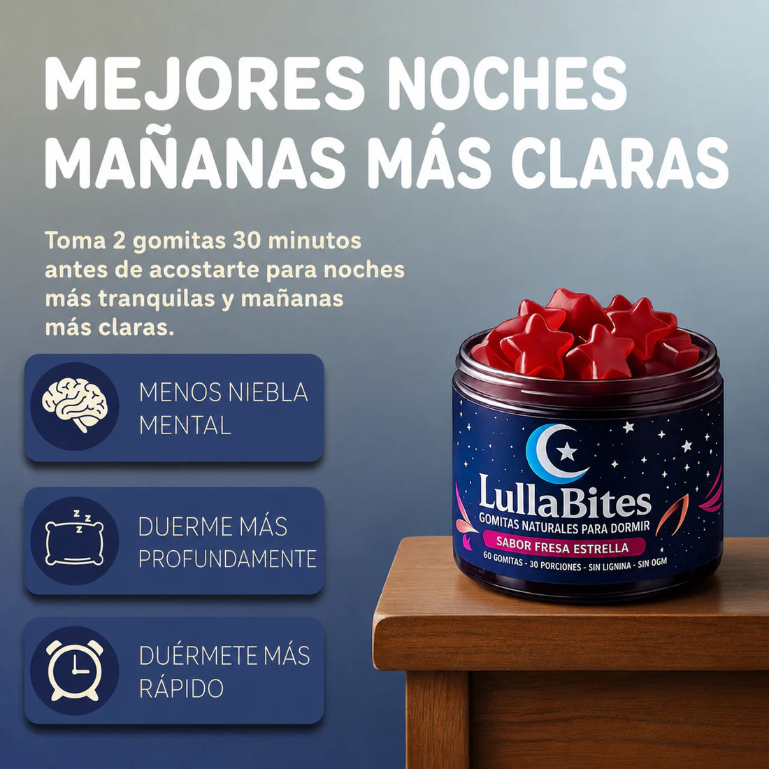LullaBites™ Gomitas para Dormir ,Ingredientes naturales altamente efectivos