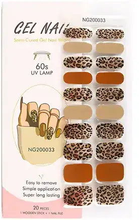 PEGATINAS UÑAS EN GEL SEMICURADAS 20 UNID + 🎁LAMPARA UV