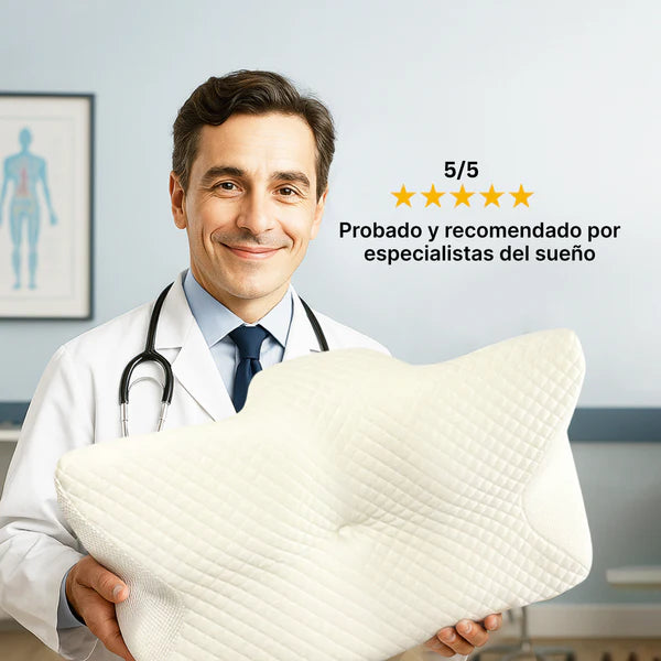 OrthoSleep™ – Almohada Cervical. Dormir debería hacerte sentir mejor. OrthoSleep™ alinea tu cuello, elimina la tensión…y te hace sentir como nuevo cada mañana.