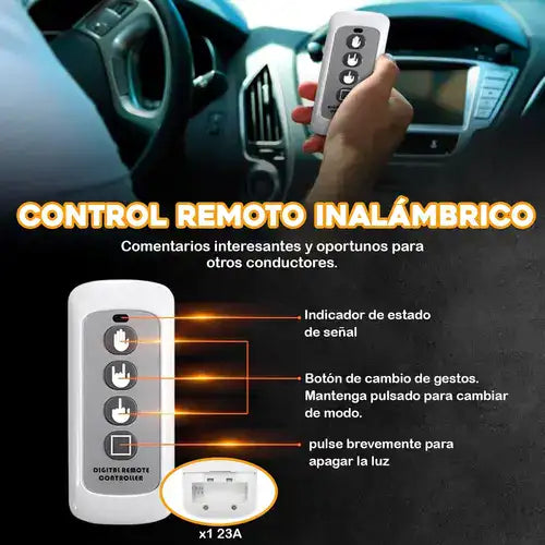 SEÑALES DE CARRETERA CON LUZ LED + CONTROL REMOTO PARA CARRO