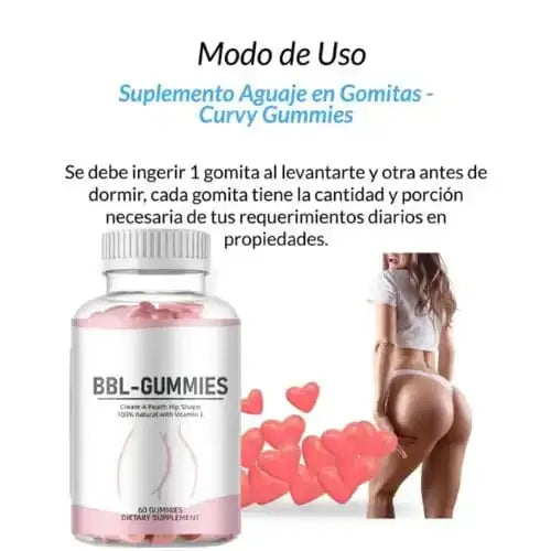 CURVY GUMMIES BBL™ X 60 ¡LOGRA UNA SILUETA INFARTANTE!