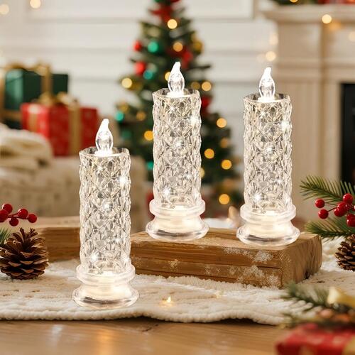 🎁SET X  2  LAMPARAS VELAS LED DE CRISTAL™