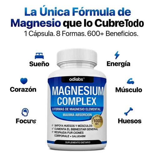 🎁OFERTA X2 TARROS🌿 MAGNESIUM COMPLEX™ 5 EN 1:  El magnesio más completo del mercado, con beneficios comprobados para cuerpo y mente.