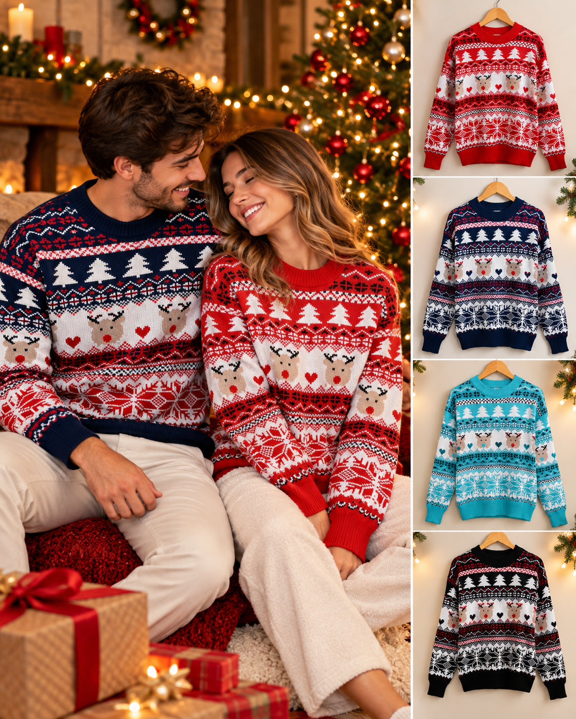 Saco navideño Tejido premium™ Unisex Diseñados para compartir, celebrar y estrenar juntos.