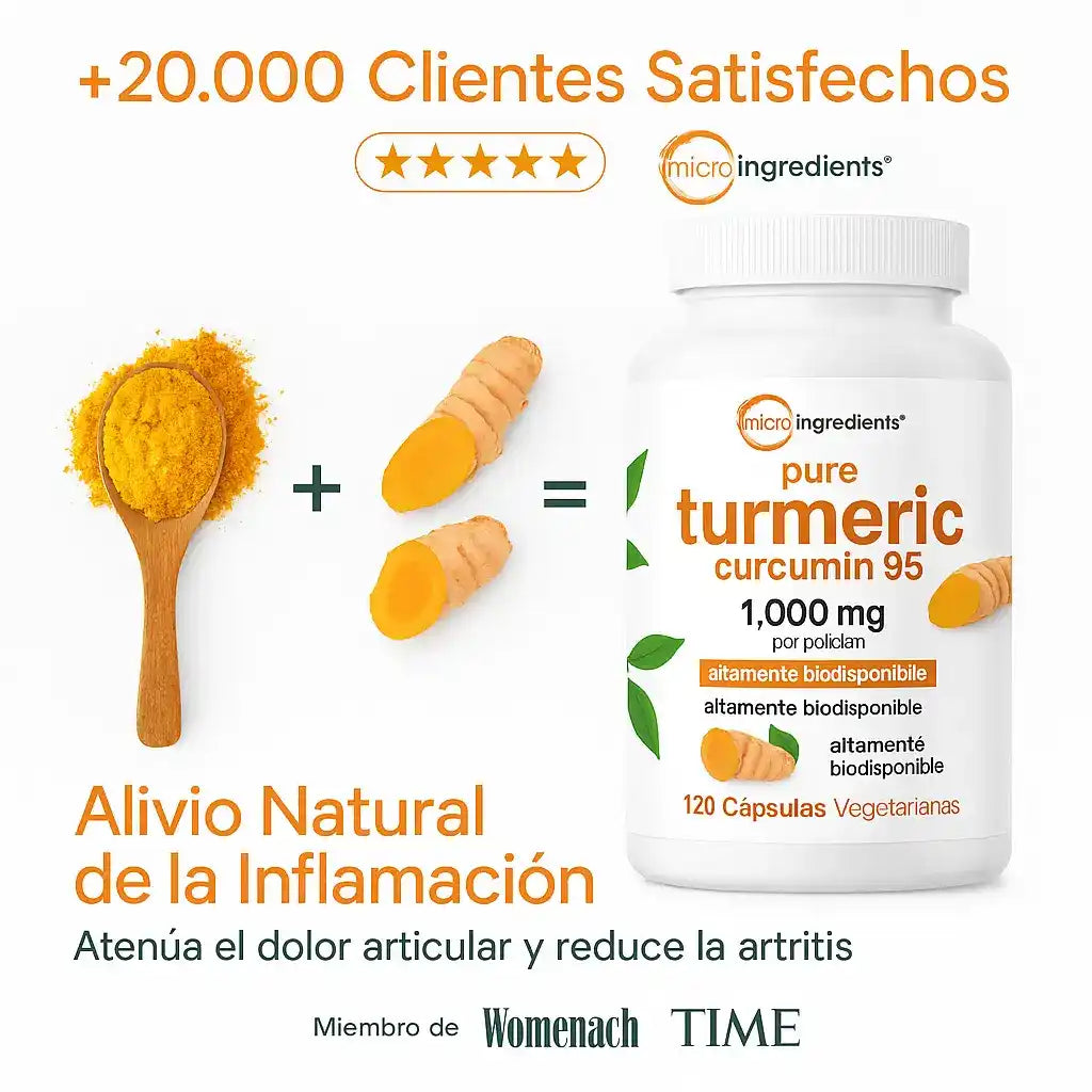 Tumeric Curcumin™ El Antiinflamatorio Natural Más Potente  X 120 Cápsulas