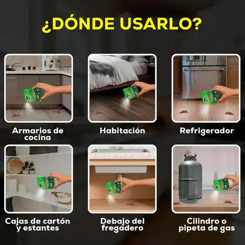 Ultra Mata Cucarachas™  Un tratamiento efectivo que las elimina desde el nido y evita que regresen.🎁CAJA X 50 SOBRES