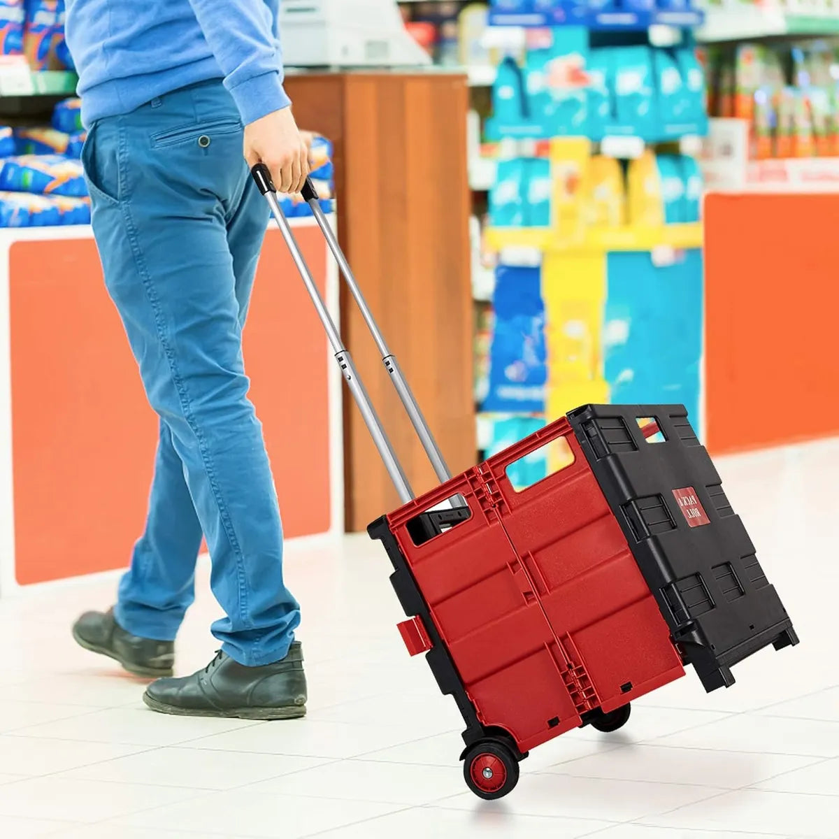 FlexiCart™ Carrito de Compras Plegable y Portátil (Oferta Limitada)