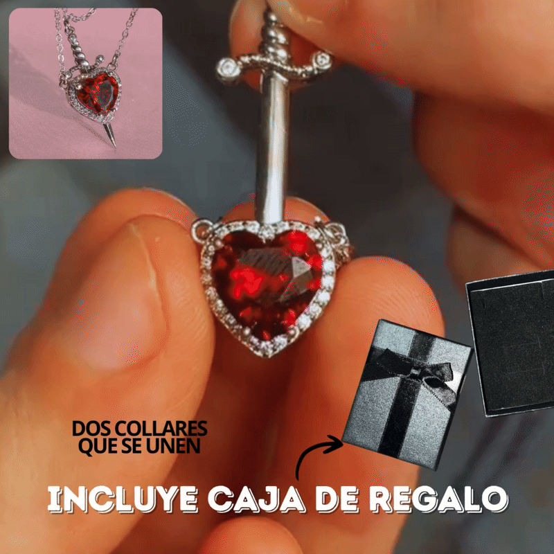 Collar HeartBlade + Collar Espada de Regalo🎁+Caja de regalo