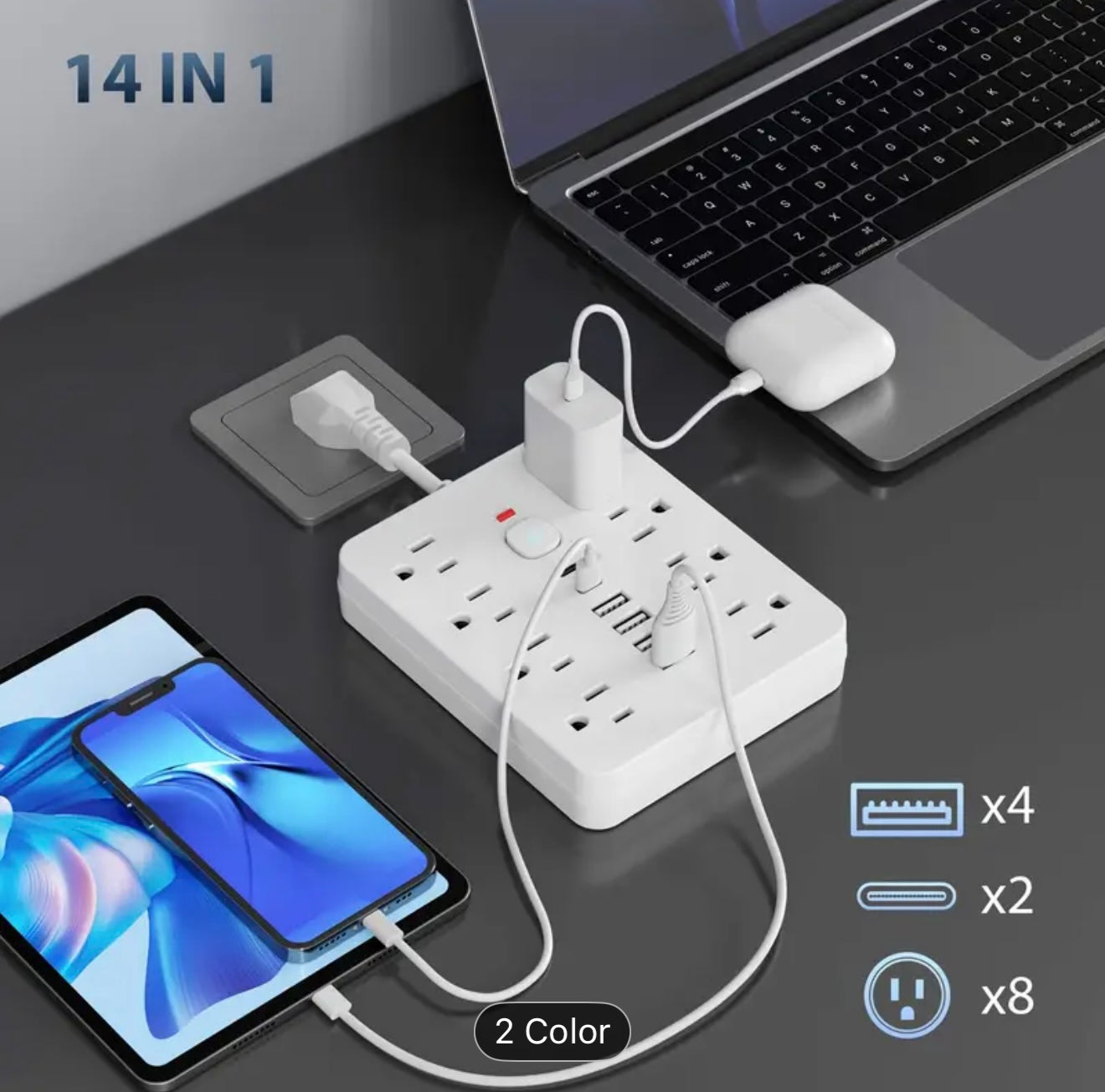 MULTITOMA 14 EN 1™: PROTECCION CONTRA SOBRETENCIONES