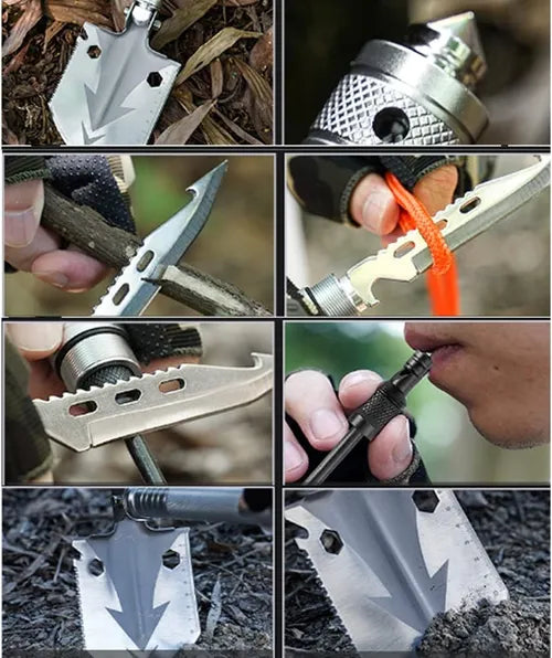 Pala™multiusos de supervivencia para acampar.