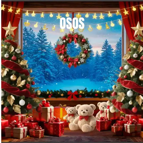Telon Navideño 2.50 m de alto x 3 m de ancho. 🎄 El fondo perfecto para tus fotos, reuniones y recuerdos navideños.