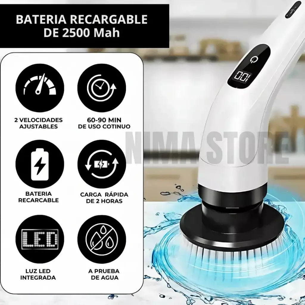 Cepillo Electrico Giratorio De Limpieza Tornado 9 en 1®