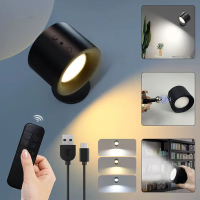Lámpara de pared táctil recargable giratoria de 360°™ con fuente de luz de doble cara + 🎁Control