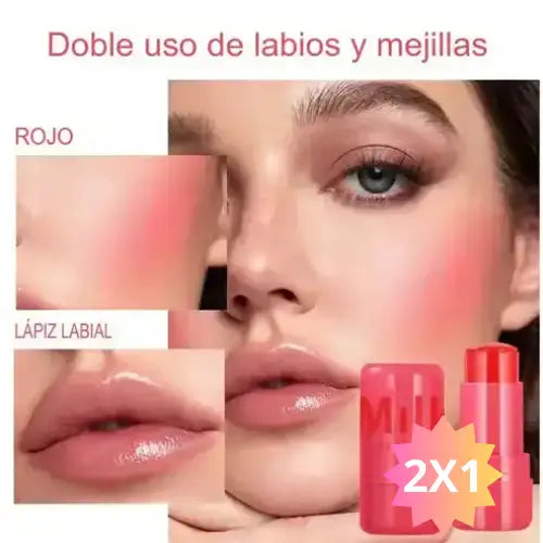 HIDRATA TUS LABIOS Y ROSTRO (Labial, Rubor y Sombra) 2X1 PAGUE 1 LLEVE 2