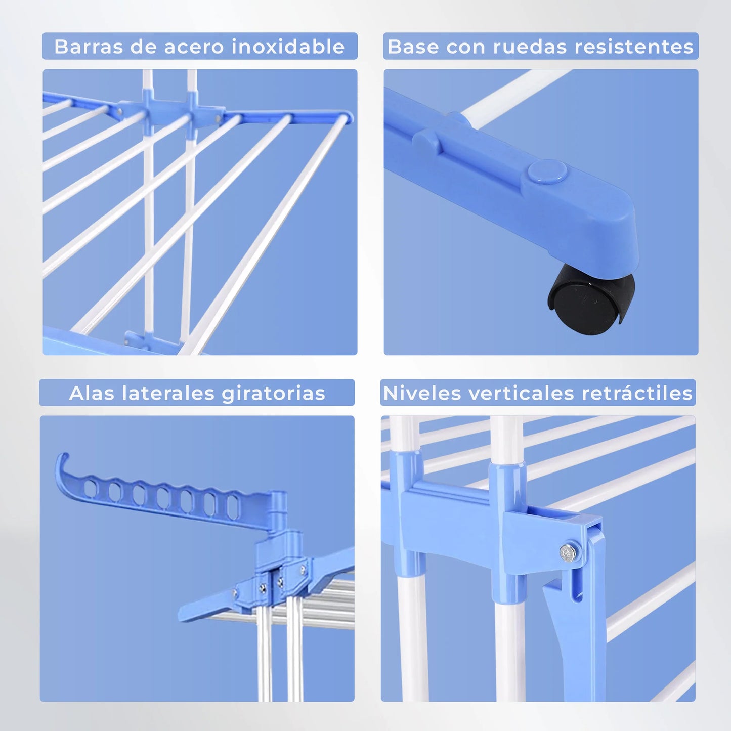 Tendedero para ropa 3 niveles plegable™