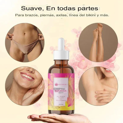 Cyperus Rotundus Oil™ Elimina  vellos no desados, puntos encarnados , reduce  la irritación y mejorar la textura de la piel.