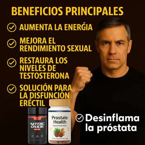 Kit 2X1 oxido nitrico + prostate healt™ APOYO Y BIENESTAR PARA LA PROSTATA