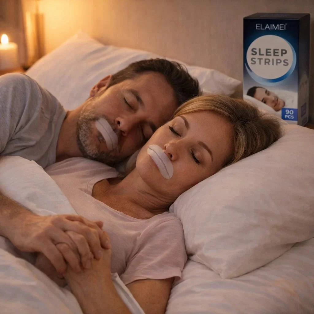 Tiras para dormir Respire™Una solución revolucionaria para combatir los ronquidos, mejorar el sueño y realzar la estructura facial.