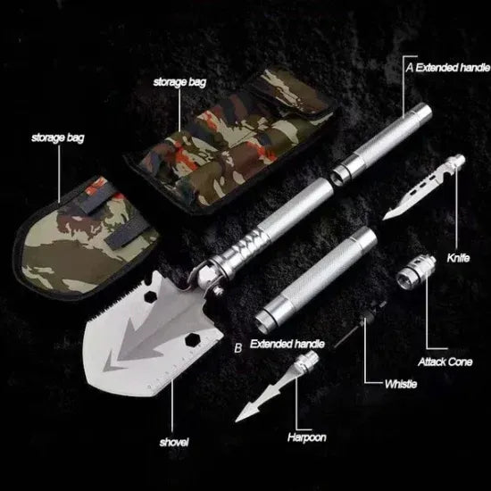 Pala™multiusos de supervivencia para acampar.