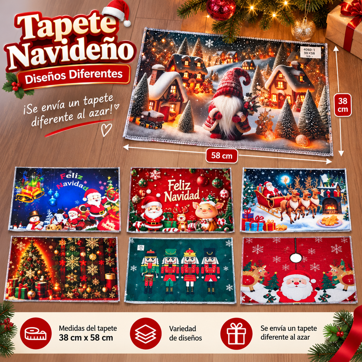 Combo Luces Estrella Cascada LED árbol + 🎁 Tapete regalo Gratis
