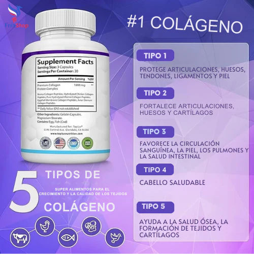 COLLAGEN PEPTIDES 1800mg™ - PIEL HERMOSA Y ARTICULACIONES SIN DOLOR