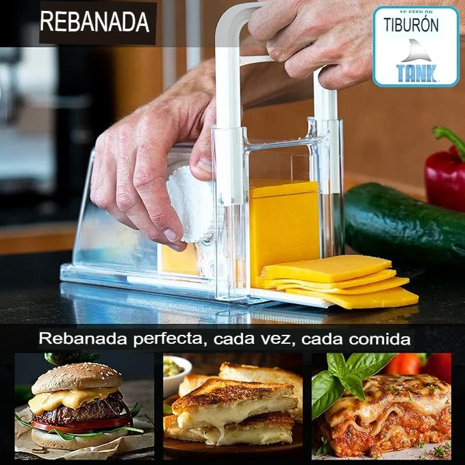 ¡3 en 1 Rebanador,rallador y almacenador de queso!