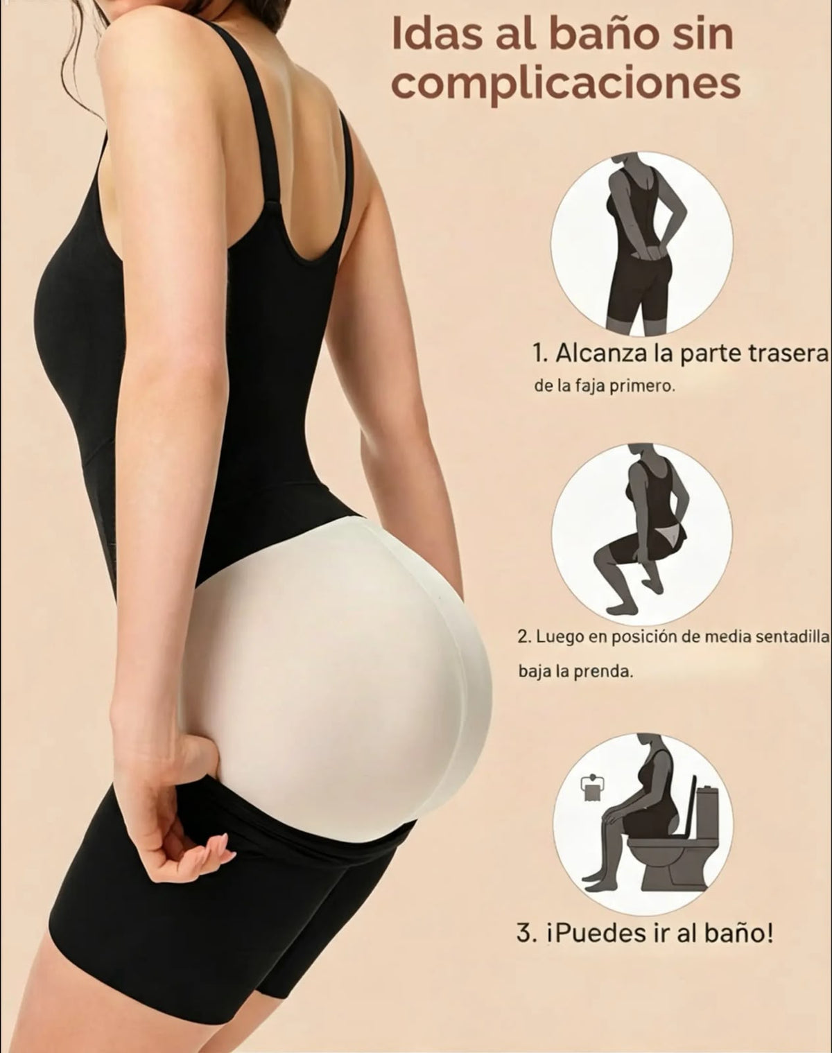 Faja enteriza de control abdominal™ La faja que no tienes que quitarte para ir al baño