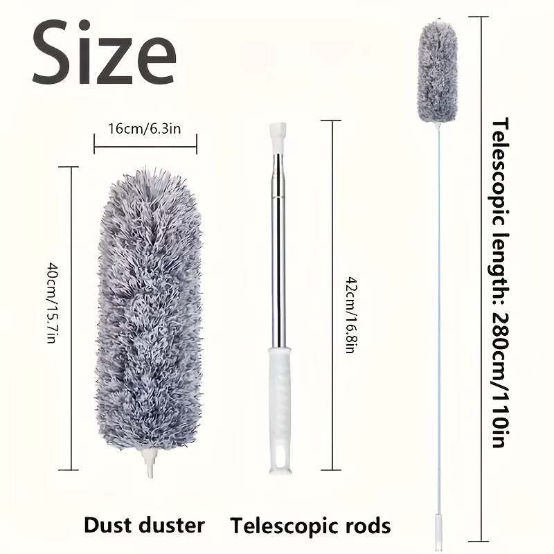 Plumero de microfibra con extensión™Perfecta para alcanzar zonas altas o difíciles.