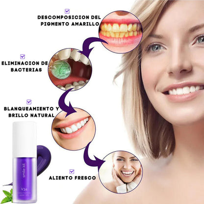 CREMA SMAIL BLANQUEADORA ¡NO MÁS DIENTES AMARILLOS!