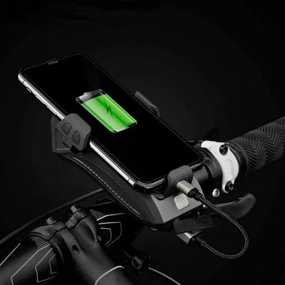 BIKELAMP®  4 en 1 Lámpara , Bocina ,soporte para teléfono y  Batería recargable.