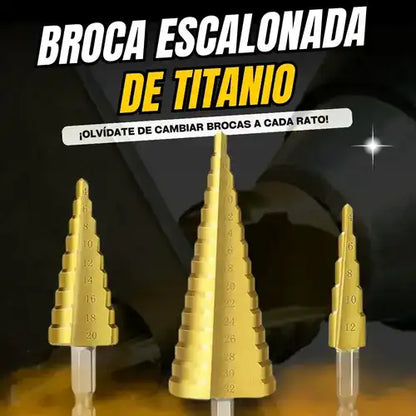 SET X 6 BROCAS ESCALONADAS  DE TITANIO™