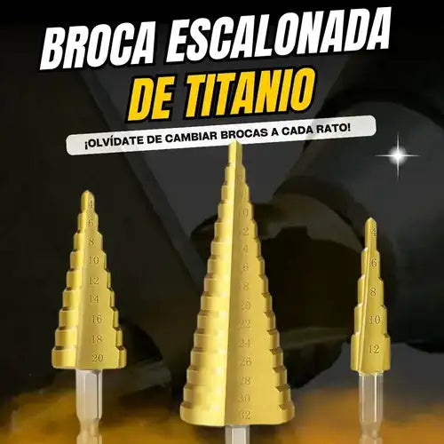 SET X 6 BROCAS ESCALONADAS  DE TITANIO™