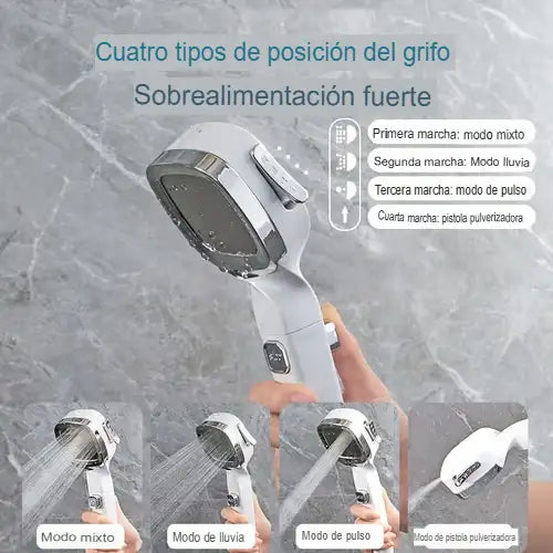 Nuevo cabezal de ducha multifuncional de alta presión™ (Ducha, filtro interno  y manguera 1.5 M)