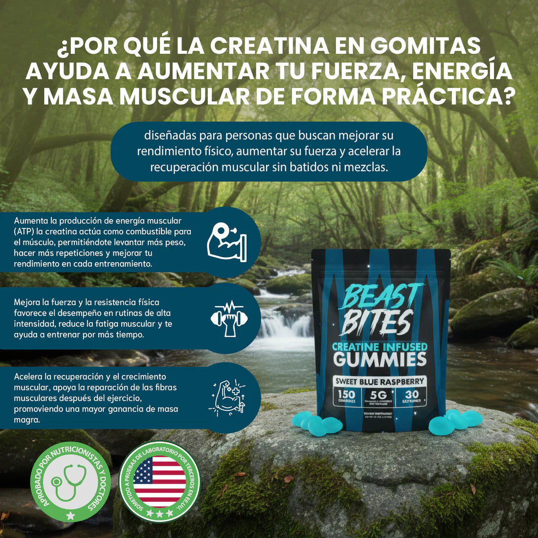 Gomitas de creatina Beast Bite™ – Energía y fuerza en cada gomita