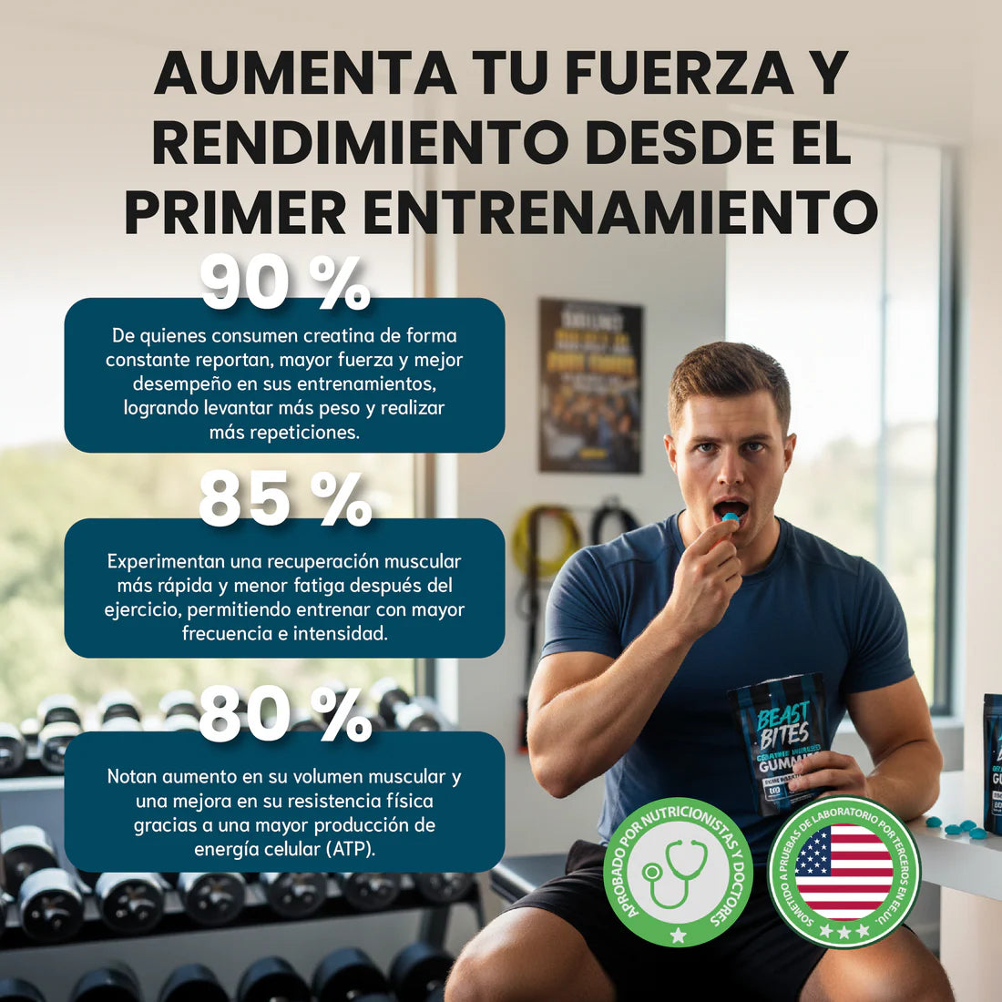 Gomitas de creatina Beast Bite™ – Energía y fuerza en cada gomita