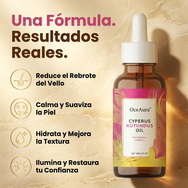 Aceite de Cyperus - Reduce el Crecimiento del Vello - Piel suave por más tiempo