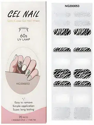 PEGATINAS UÑAS EN GEL SEMICURADAS  20 UNID + 🎁LAMPARA UV