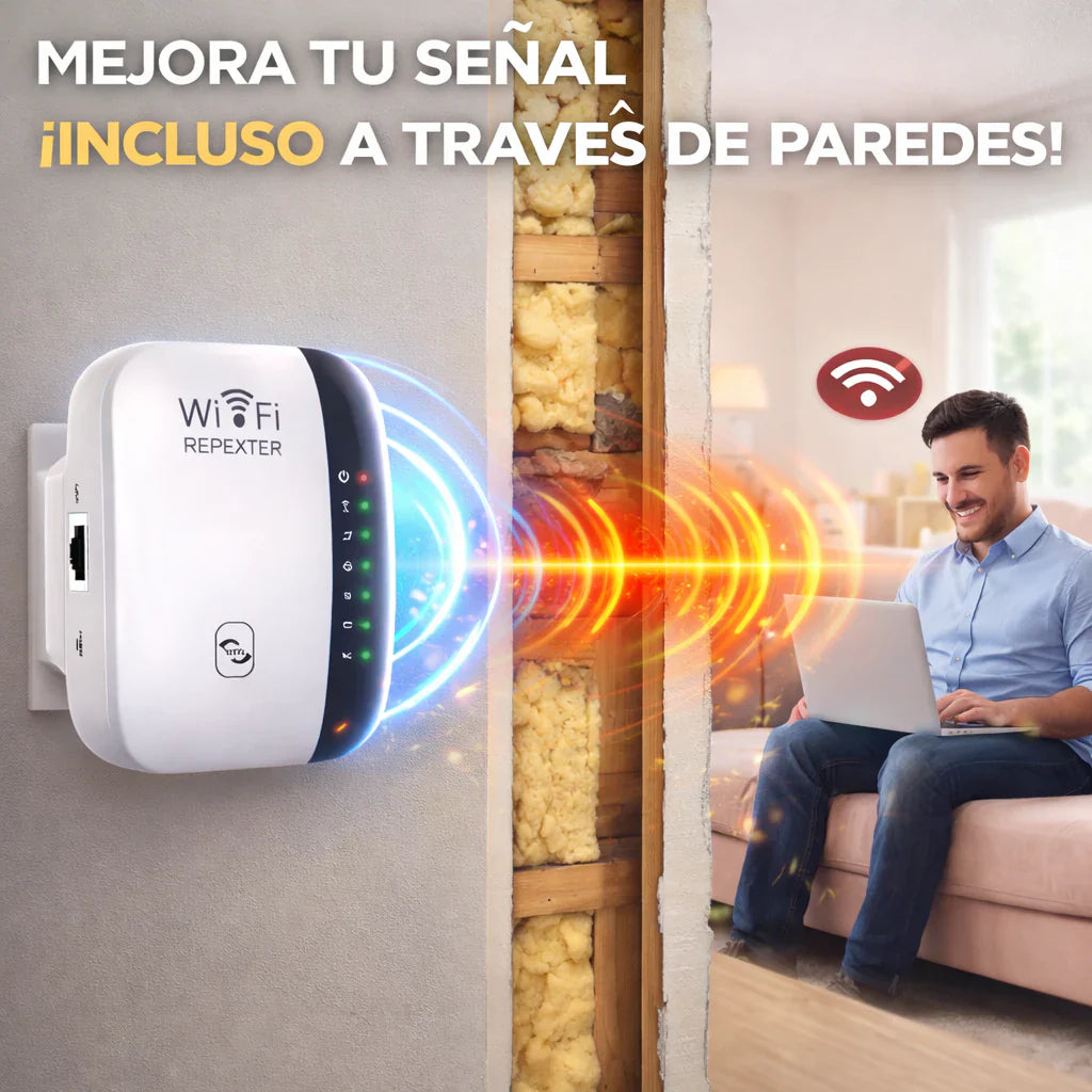 Repetidor WiFi Hogar – Amplía tu Cobertura – Señal Estable en Toda la Casa