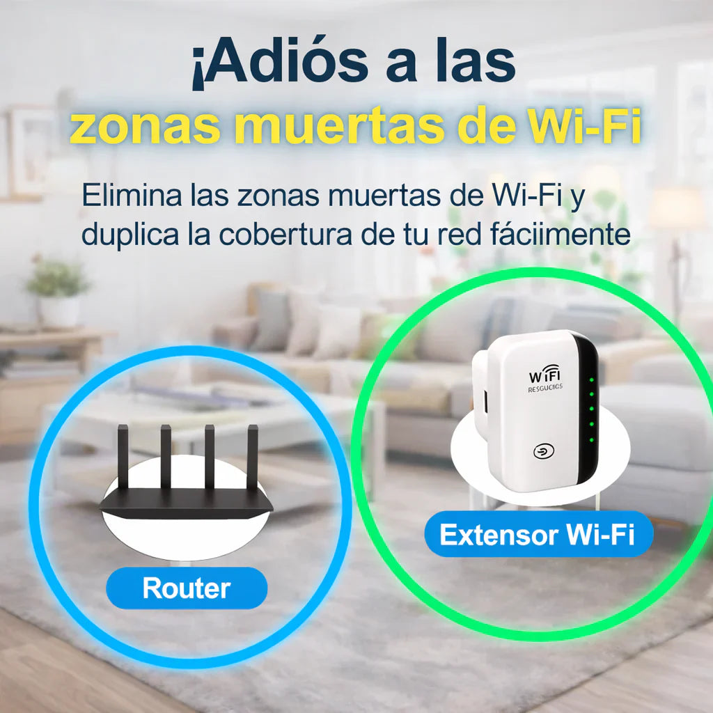 Repetidor WiFi Hogar – Amplía tu Cobertura – Señal Estable en Toda la Casa